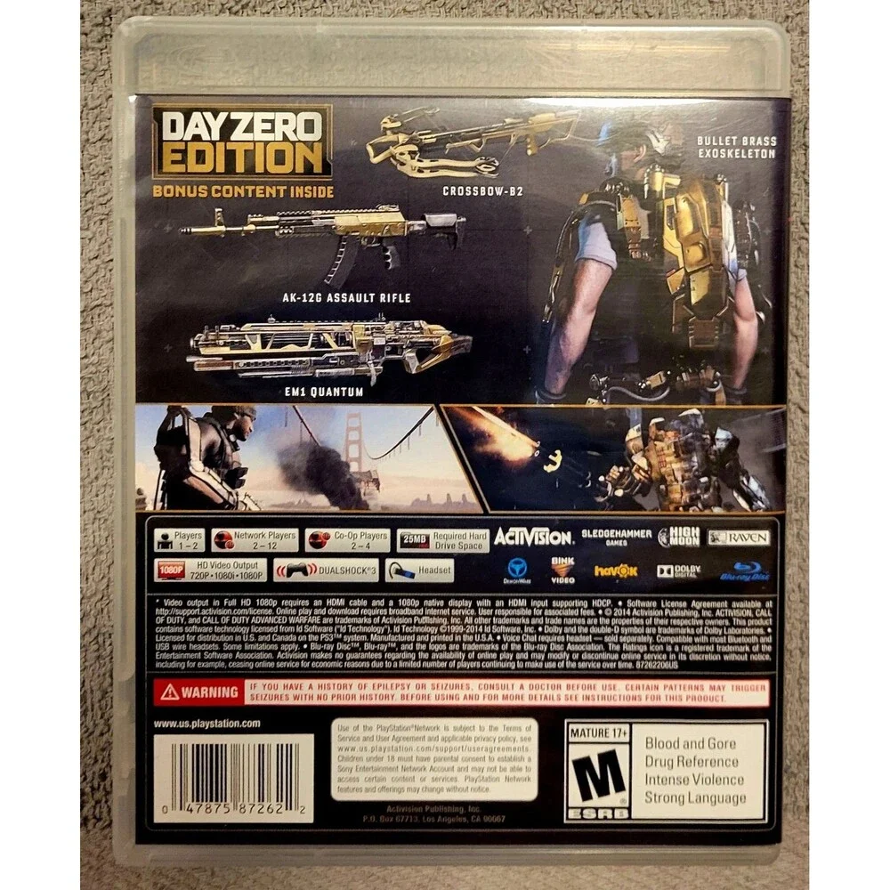 Call of Duty: Advanced Warfare -- Day Zero Edition (Sony PlayStation 3, 2014)